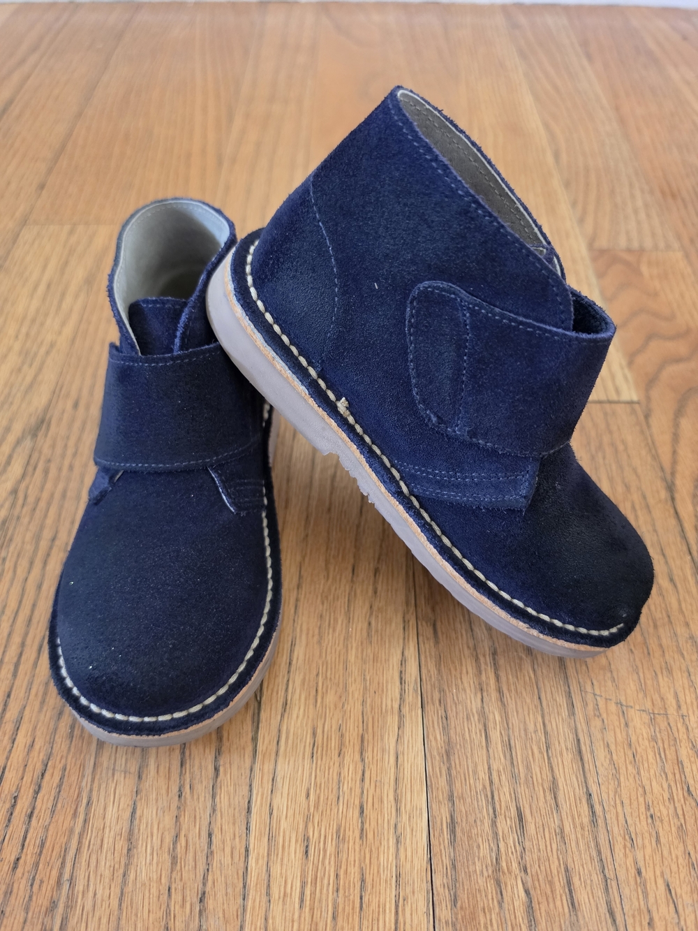 Elephantito Navy Suede Velcro Strap Boys Boots Size EU 28/ US 11